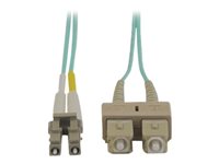 EATON TRIPPLITE 10Gb, Duplex Multimode, 50/125, OM3, LSZH, Fiber Patch Cable, LC/SC - Aqua, 5M 16ft.