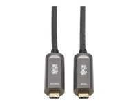 Bild von EATON TRIPPLITE USB-C AOC Cable M/M - USB 3.2 Gen 2 10 Gbps Plenum-Rated Fiber Active Optical Cable - Black 10m