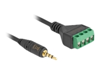 Bild von DELOCK Kabel Klinkenstecker 3,5mm 4 Pin zu Terminalblock Adapter 20cm