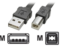 Bild von ROLINE USB2.0 Flachkabel  A-B ST ST 1.8m