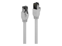 LINDY 0.3m Cat.8.1 S/FTP LSZH Cable Grey