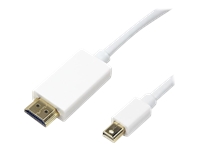 Bild von TECHLY Mini-DisplayPort Thunderbolt Anschlusskabel auf HDMI weiss Stecker/Stecker Laenge 2m