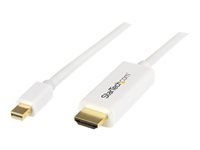 Bild von STARTECH.COM 2m Mini DisplayPort auf HDMI Konverterkabel - mDP zu HDMI Adapter mit Kabel Ultra HD 4K - Weiss