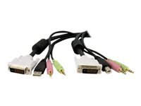 Bild von STARTECH.COM 1,8 m 4-in-1 USB Dual Link DVI-D KVM-Switch Kabel mit Audio und Mikrofon