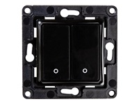 SHELLY Wall Switch 2 Black 2-Button Relay Wall Switch