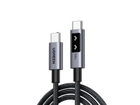 Bild von UGREEN Uno L509 100W USB-C auf USB-C Schnellladekabel PD 3.0 LED Display Nylonummantelung Aluminiumgehäuse 1m