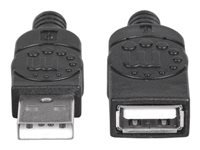 Bild von MANHATTAN Hi-Speed USB 2.0 Verlaengerungskabel 1,8m schwarz USB Typ A Stecker - USB Typ A Buchse Bis zu 480 Mbps