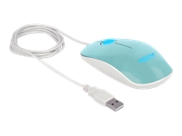 Bild von DELOCK Optische 3-Tasten LED Maus USB Typ-A türkis