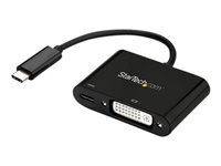 Bild von STARTECH.COM USB-C auf DVI Adapter mit USB Stromversorgung -USB Typ C Adapter - DVI Adapter - 1920 x 1200 - Schwarz