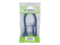 Bild von TECHLY USB3.0 Flachkabel blau 1m Stecker Typ A auf Stecker Typ Micro B