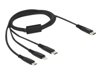 Bild von DELOCK USB Ladekabel 3 in 1 USB Type-C zu Lightning / Micro USB / USB Type-C 1m