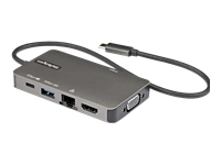 Bild von STARTECH.COM USB-C Multiport Adapter - USB-C auf 4K HDMI oder VGA Mini Dock 100W PD Passthrough 3x USB 3.0 GbE 30cm Kabel