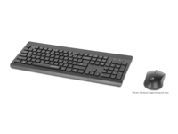 Bild von MANHATTAN MWK7350 Kabelloses Kombo-Set aus Tastatur und Maus ein USB-A-Nanoempfänger für beide Geräte 12 Multimedia-/Funktionstasten