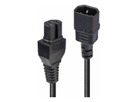 LINDY 2m IEC, C14 to IEC, C15, Extension Cable