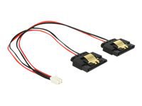 Bild von DELOCK Kabel Power 2 Pin Buchse > 2 x SATA 15 Pin Buchse (5 V) Metall 20 cm