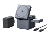 Bild von ANKER 3-in-1 Charge Cube Ladewuerfel 15W mit MagSafe All-in-One Ladelösung für iPhone Apple Watch und AirPods grau