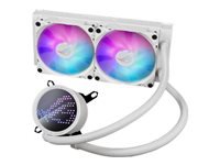 ASUS ROG RYUO III 240 ARGB white edition all-in-one CPU liquid cooler with Asetek 8th gen pump solution and Anime Matrix LED Display