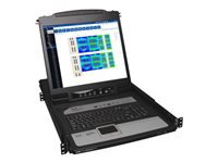 EATON TRIPPLITE 16-Port IP KVM Switch Rack Console w/ 19 LCD 1U KVM console, with KVM switch 16 ports PS/2 USB 19 Rack 1280 x 1024