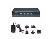 Bild von STARTECH.COM 4-Port DisplayPort KVM Switch 1x 4K 60Hz Monitor 6x USB-Ports Hotkey-Umschaltung KVM Umschalter TAA-konform