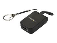 Bild von STARTECH.COM Tragbarer USB-C auf HDMI-Adapter mit Quick-Connect-Schlüsselanhänger - 4K 30Hz - integriertes Flex-Kabel