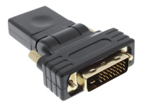 Bild von INLINE DVI-HDMI Adapter DVI Stecker auf HDMI Buchse vergoldete Kontakte flexibler Winkel 4K2K kompatibel