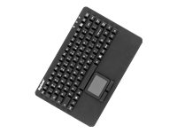 Bild von KEYSONIC KSK-5230 IN Silikontastatur mit Touchpad wasserdicht antimikrobisch Industrietastatur hitzebestaendig schwarz (US)