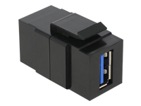 Bild von DELOCK Keystone Modul USB 3.0 A Buchse > USB 3.0 A Buchse schwarz