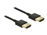 Bild von DELOCK Kabel High Speed HDMI mit Ethernet - HDMI-A Stecker > HDMI-A Stecker 3D 4K 0,5 m Slim Premium