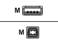 Bild von EFB USB2.0 Anschlusskabel Typ A Stecker auf Typ B Stecker Premium Schwarz 1m