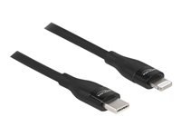 Bild von DELOCK Daten- und Ladekabel USB Type-C zu Lightning für iPhone iPad und iPod schwarz 1 m MFi