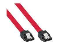 Bild von INLINE SATA Kabel 6Gb/s mit Sicherheitslasche 0,75m rot