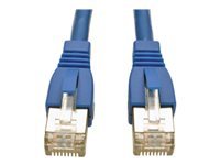 EATON TRIPPLITE Cat6a 10G Certified Snagless Shielded STP Ethernet Cable RJ45 M/M PoE Blue, 10 ft. 3.05m