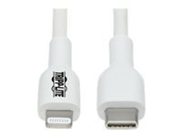 Bild von EATON TRIPPLITE Safe-IT USB-C to Lightning Sync/Charge Antibacterial Cable M/M MFi Certified White 2m 6,6 ft.