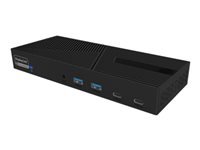 Bild von ICY BOX IB-DK2246AC Hybrid DockingStation mit dreifacher Videoausgabe 100W PD 3.5 mm TRRS Headset Kombi-Buchse