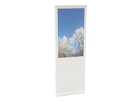 HI-ND Single totem 50inch 5mm hardcoated plexi Portrait White