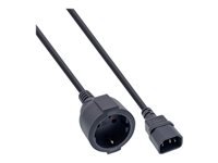 Bild von INLINE Netz Adapter Kabel Kaltgeraete C14 auf Schutzkontakt Buchse fuer USV 0,5m
