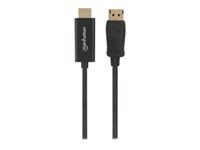 Bild von MANHATTAN 1080p60Hz DisplayPort auf HDMI-Kabel DisplayPort-Stecker auf HDMI-Stecker 1 m schwarz