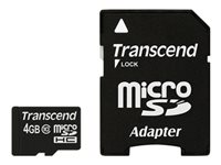 Bild von TRANSCEND Premium 4GB microSDHC UHS-I Class10 20MB/s MLC inkl. Adapter