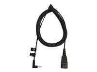 Bild von JABRA GN Anschlusskabel QD auf 2.5mm Klinke gewinkelter Stecker gewendelt 0.5-2.0m z.B. fuer Panasonic GB500. PLX CA40