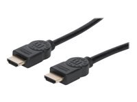 Bild von MANHATTAN Premium HDMI-Kabel mit Ethernet-Kanal 4K60Hz 18 Gbit/s Bandbreite HDMI-Stecker auf HDMI-Stecker geschirmt schwarz 9m