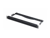 Bild von STARTECH.COM 24-Port 1HE Durchgangs-Patchpanel mit Kabelmanagementleiste Rack Cat6-Ethernet Patchfeld mit UTP Inline-Kupplungen