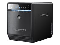 Bild von FANTEC QB-35US3-6G schwarz 4x8,89cm SATA I/II/III Gehaeuse USB 3.0 eSATA JBOD traegerloser HDD Wechselrahmen regelbarer 80mm Luefter