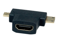 Bild von VALUE HDMI T-Adapter HDMI - HDMI Mini + HDMI Micro