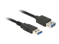 Bild von DELOCK  Verlängerungskabel USB 3.0 Typ-A Stecker > USB 3.0 Typ-A Buchse 0,5 m schwarz