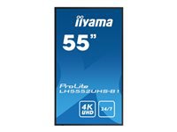 Bild von IIYAMA LH5552UHS-B1 139,70cm 55Zoll UHD VA Landscape and Portrait 500cd/m2 DVI-I VGA DP 3xHDMI DP MST 2xUSB2.0 LAN/RS232 PC-Slot