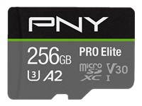 Bild von PNY Micro SD Card PRO Elite 256GB XC Class 10 UHS-I U3 A2 V30 + SD adapter