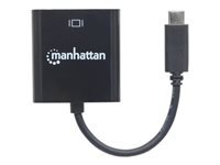 Bild von MANHATTAN USB 3.1 Typ C auf DVI Konverter Typ C-Stecker auf DVI-Buchse schwarz