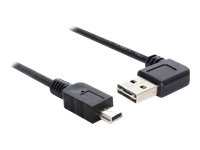 Bild von DELOCK Kabel EASY-USB 2.0 Typ-A Stecker gewinkelt links / rechts > USB 2.0 Typ Mini-B Stecker 0,5 m