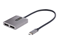 Bild von STARTECH.COM 2-Port USB-C MST Hub - USB-C auf DisplayPort Adapter/Splitter - USB-C Adapter/Hub Dual 4K Monitor mit DP1.4 - 30cm
