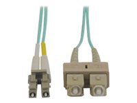 EATON TRIPPLITE 10Gb, Duplex Multimode, 50/125, OM3, LSZH, Fiber Patch Cable, LC/SC - Aqua, 1M 3ft.